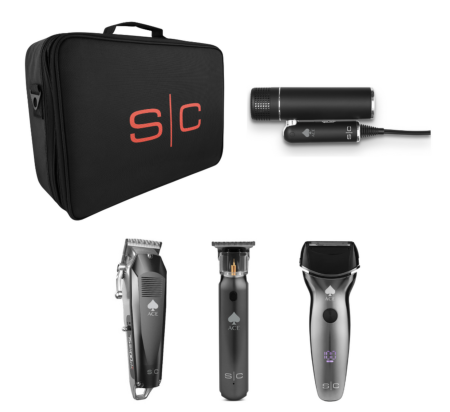 StyleCraft ACE BARBER BUNDLE – PROFESSIONAL TRAVEL CASE WITH HAIR DRYER, CLIPPER, TRIMMER, AND SHAVER INCLUDED